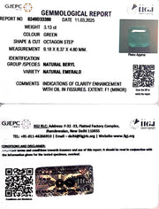 3.13/CT Natural Panna Stone with Govt. Lab Certificate (34410)